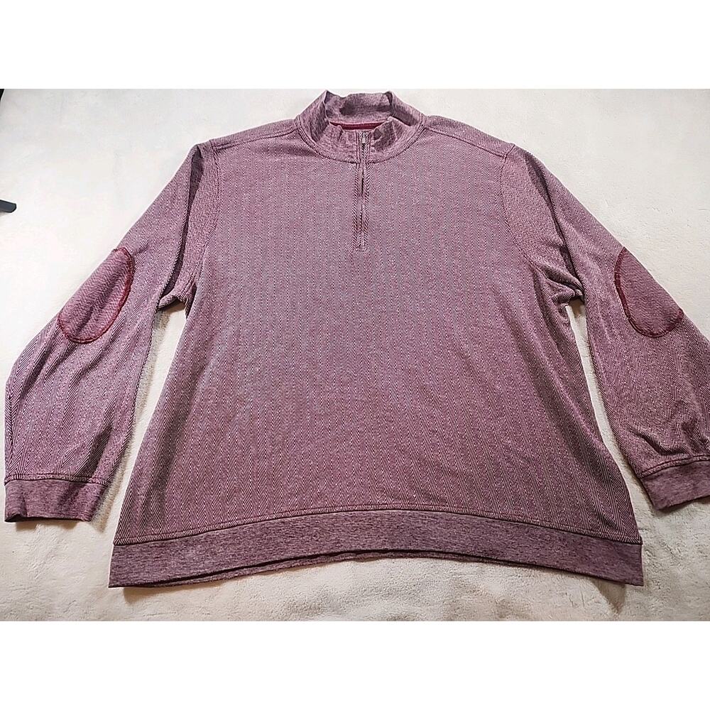 Ocean & Coast Comfort 1/4 Zip Pullover in Burgundy, Men's size Xxl‎